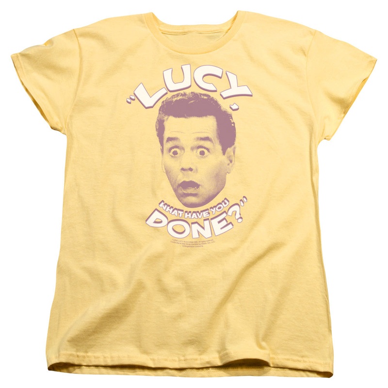 I Love Lucy - What Have You Done - Short Sleeve Womens Tee - Banana T-shirt