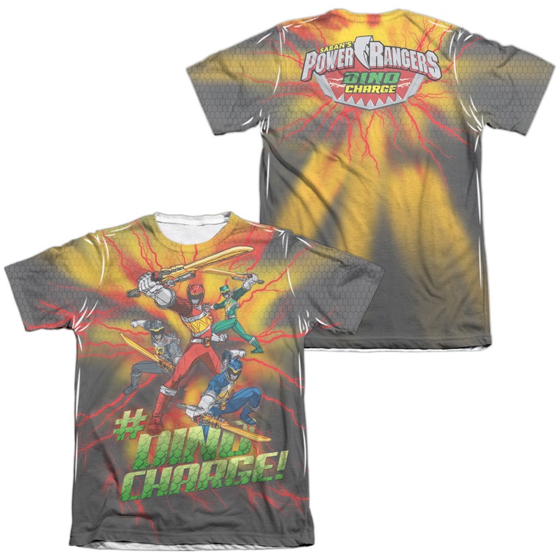 Power Rangers - Hashtag (Front/back Print) - Adult Poly/cotton Short Sleeve Tee - White T-shirt