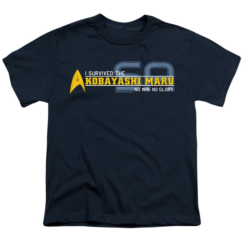 Star Trek - I Survived - Short Sleeve Youth 18/1 - Navy T-shirt
