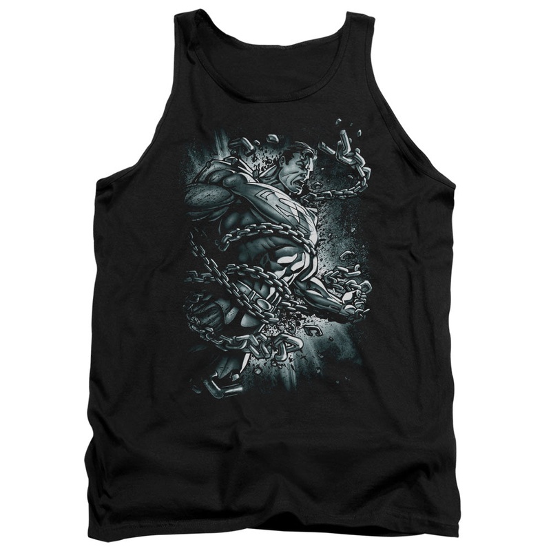 Superman - Break Free - Adult Tank - Black