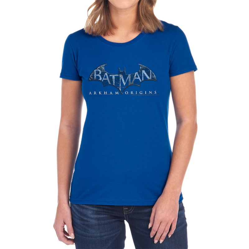 Batman Arkham Origins - Logo - Short Sleeve Womens Tee - Black T-shirt