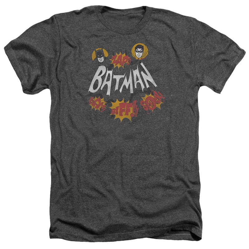 Batman Classic Tv - Sound Effects - Adult Heather - Charcoal