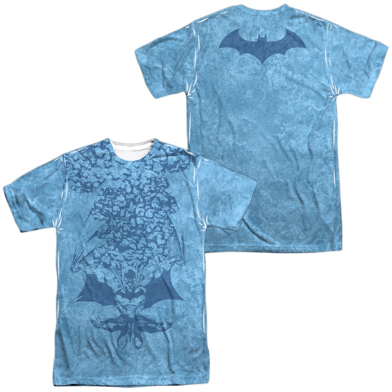 Batman - Within (Front/back Print) -  Short Sleeve Adult 100% Poly Crew - White T-shirt