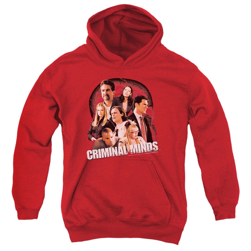 Criminal Minds - Brain Trust - Youth Pull-over Hoodie - Red