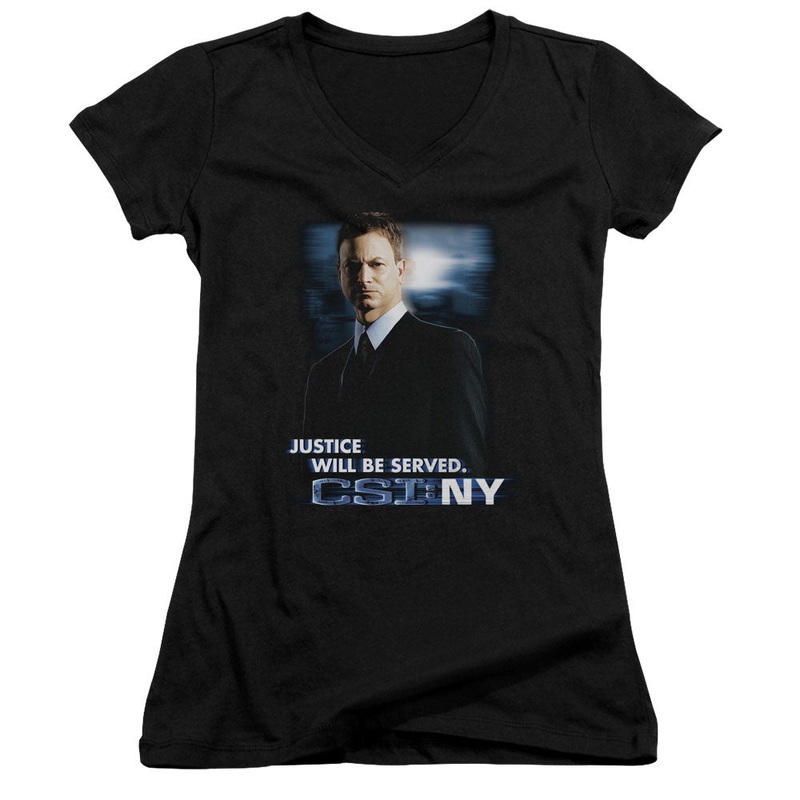 Csi:ny - Justice Served - Junior V-neck - Black