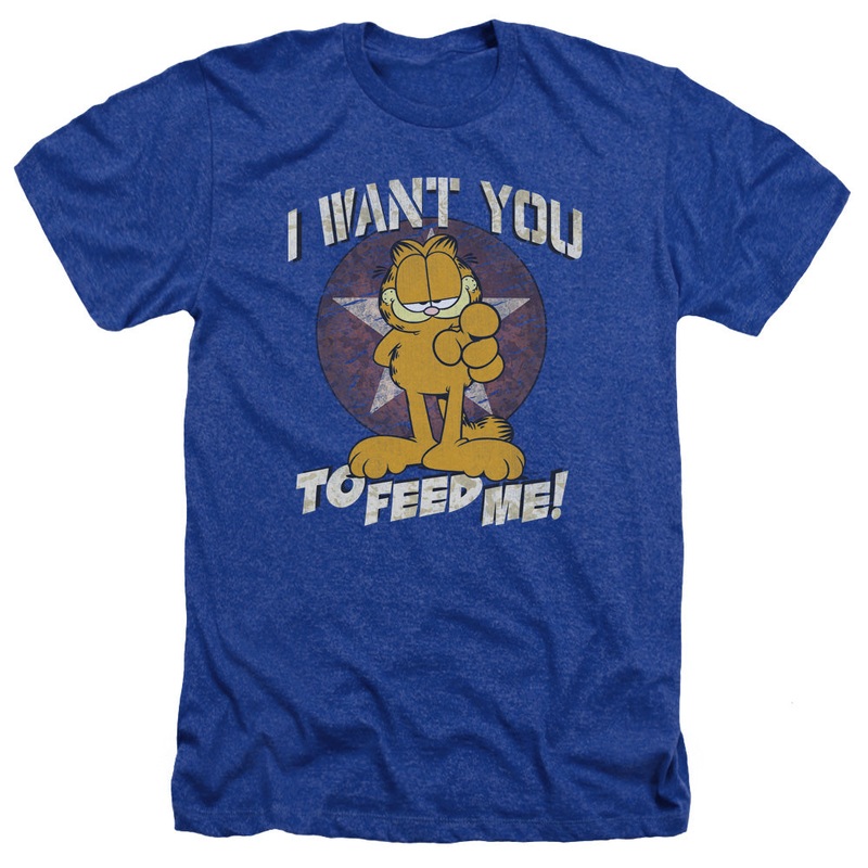 Garfield - I Want You - Adult Heather - Royal Blue