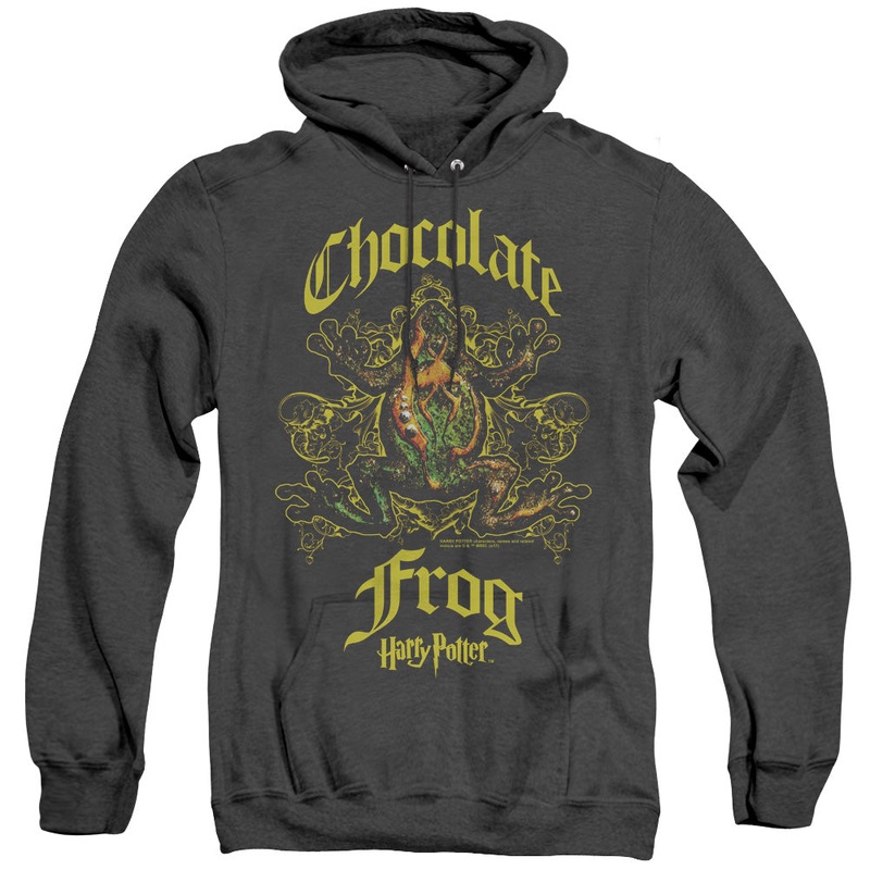 Harry Potter - Chocolate Frog - Adult Heather Hoodie - Black