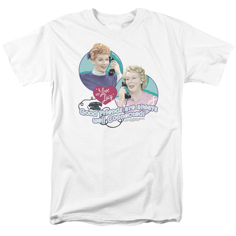 I Love Lucy - Always Connected - Short Sleeve Adult 18/1 - White T-shirt