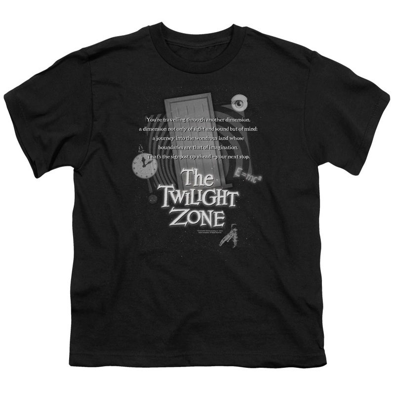 Twilight Zone - Monologue - Short Sleeve Youth 18/1 - Black T-shirt