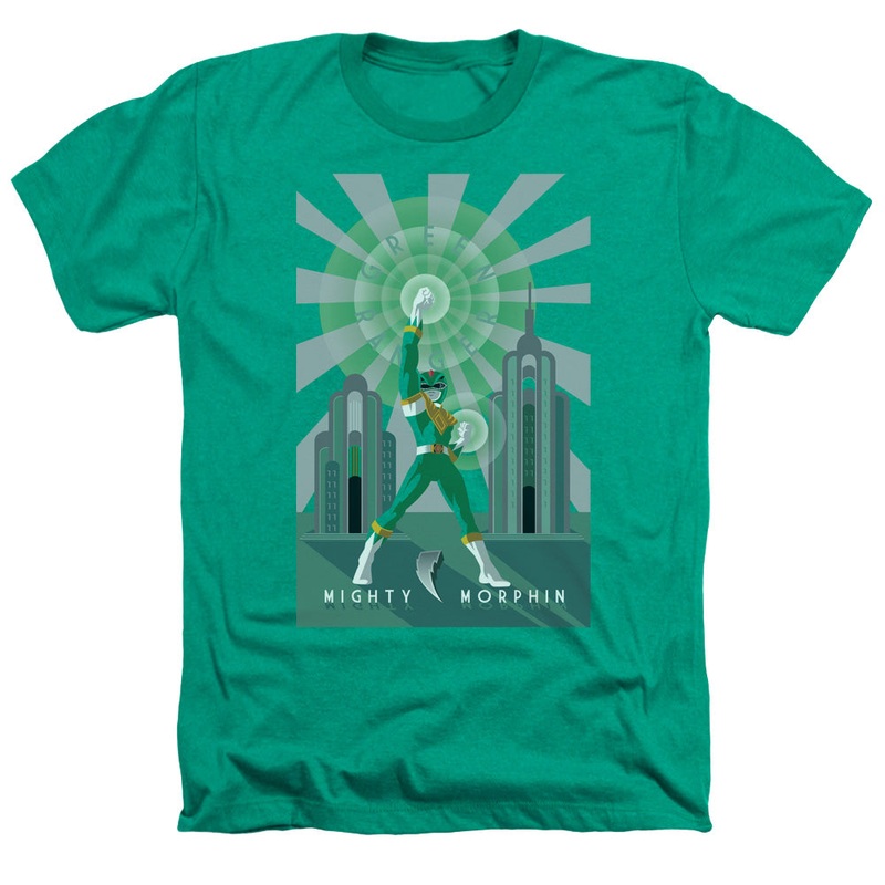 Power Rangers - Green Ranger Deco - Adult Heather - Kelly Green