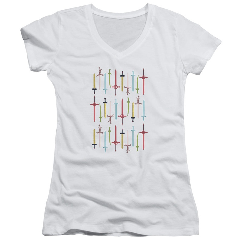 Adventure Time - Swords-junior V-neck - White