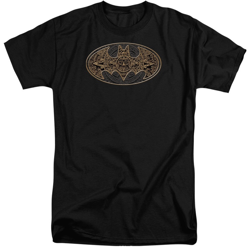 Batman - Aztec Bat Logo - Short Sleeve Adult Tall - Black T-shirt