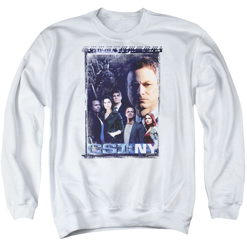 Csi Ny - Watchful Eye - Adult Crewneck Sweatshirt - White
