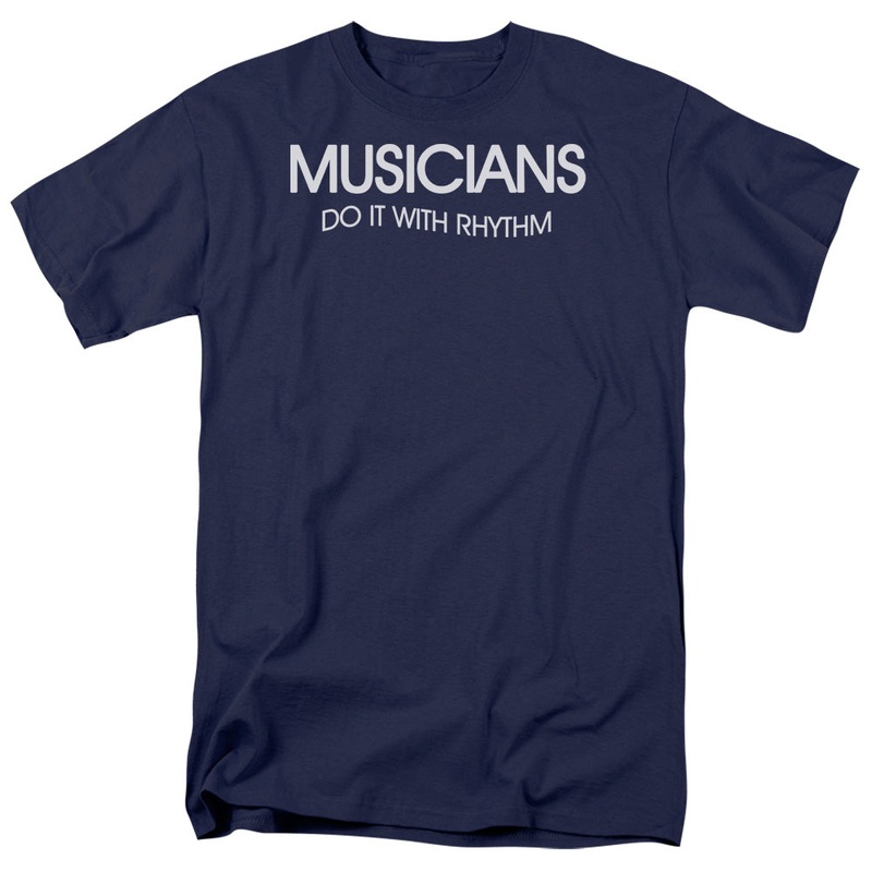 Musicians To It Rhythm - Short Sleeve Adult 18 - 1 - Navy T-shirt