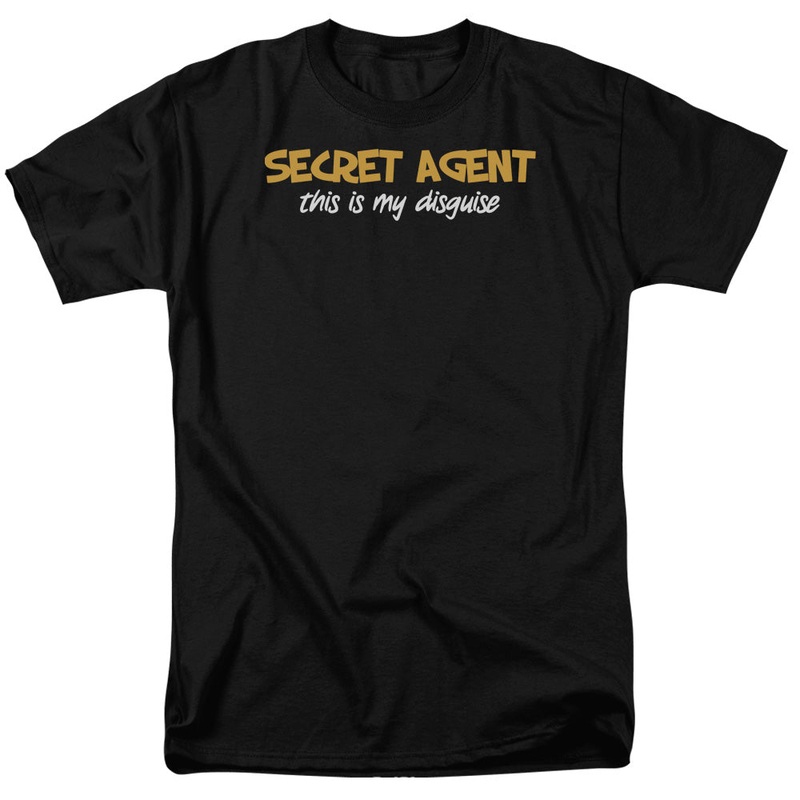 Secret Agent - Short Sleeve Adult 18 - 1 - Black T-shirt