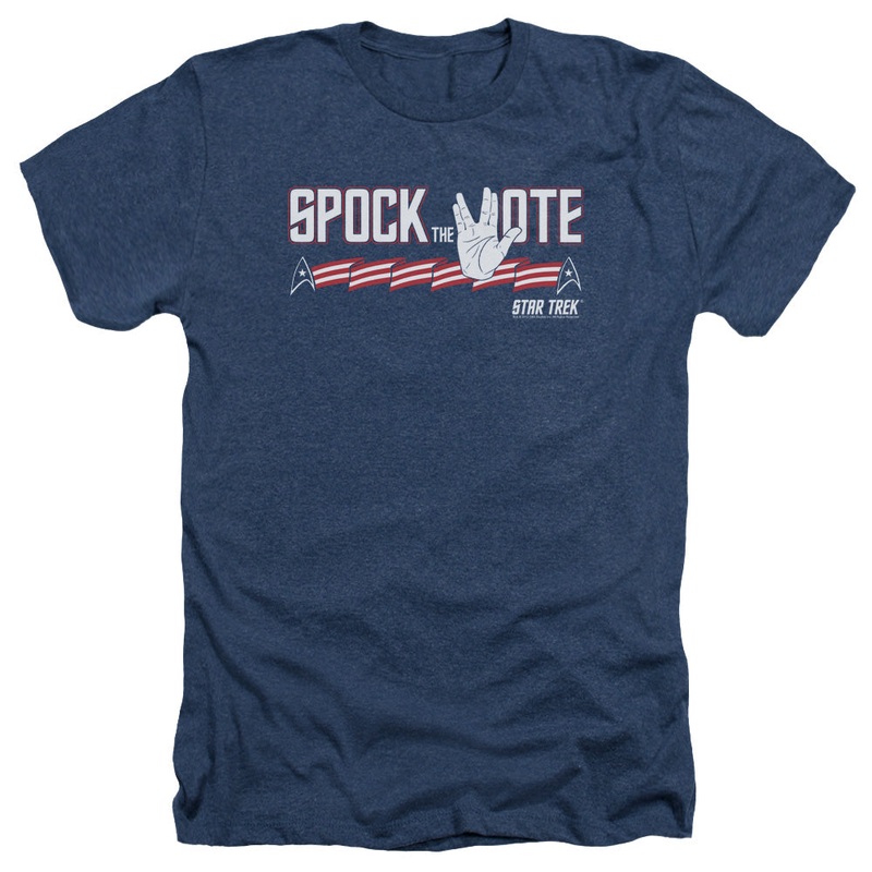 Star Trek - Spock The Vote - Adult Heather - Navy