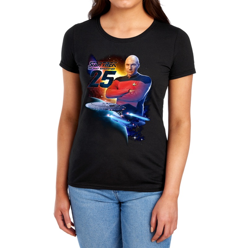 Star Trek - Tng 25 - Short Sleeve Womens Tee - Black T-shirt