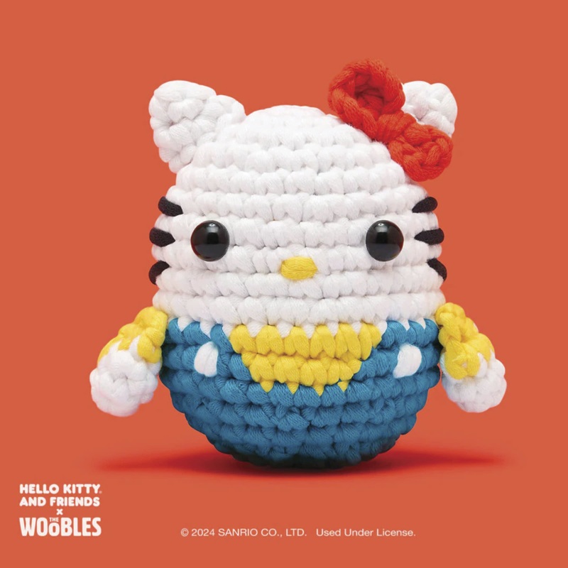 Woobles Beginner Crochet Amigurumi Kit - Hello Kitty