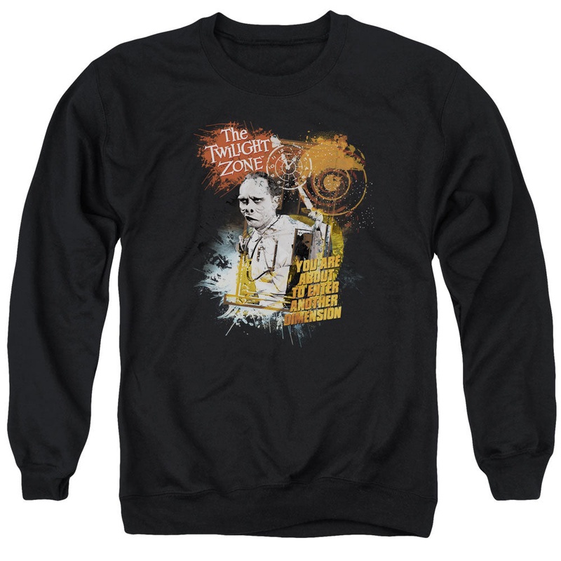 Twilight Zone - Enter At Own Risk - Adult Crewneck Sweatshirt - Black