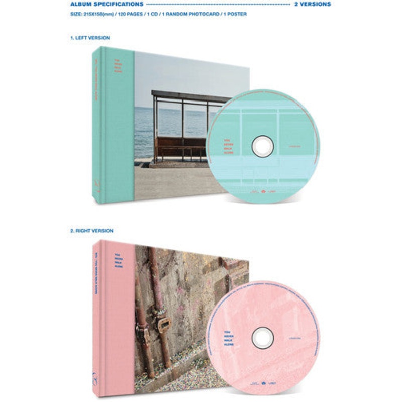 Bts - You Never Walk Alone (Random cover, incl. 120-page photobook and one random photocard)