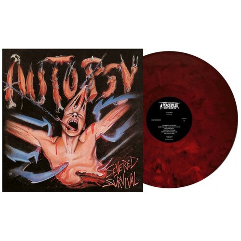 Autopsy - Severed Survival: 35th Anniversary - Red Sleeve, 140gm Red & Black Marble Vinyl