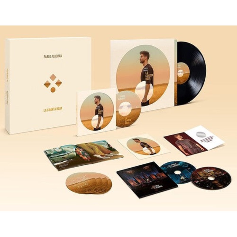 Pablo Alboran - La Cuarta Hoja - La Cuarta Hoja' + Vinilo La Cuarta Hoja + 2CD Directo Gira De Teatros 2022 + Postcard + 4 Postcards + Christmas Scratch & Win Cards