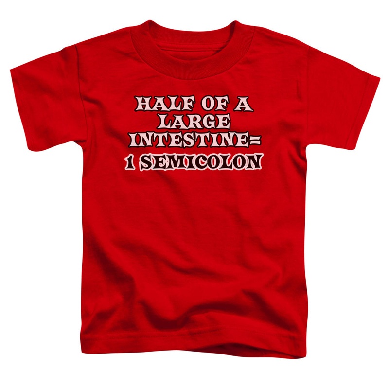 1 Semicolon - Short Sleeve Toddler Tee - Red T-shirt