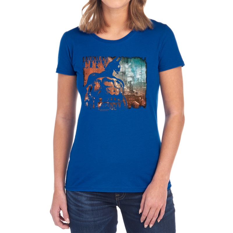 Arkham City - City Knockout - Short Sleeve Womens Tee - Black T-shirt