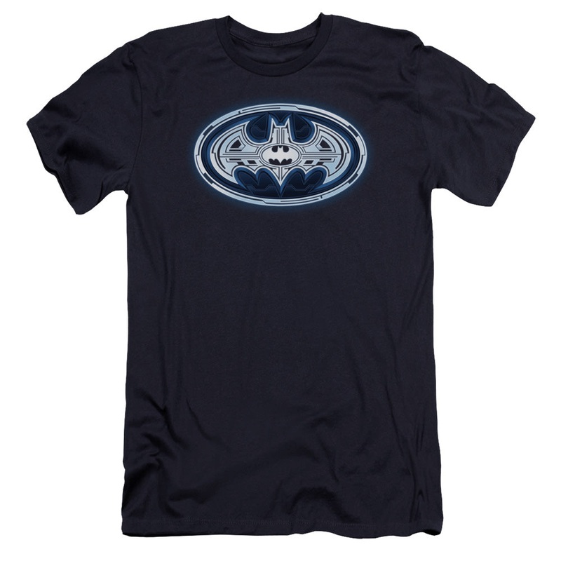 Batman - Cyber Bat Shield-premuim Canvas Adult Slim Fit 30/1 - Navy