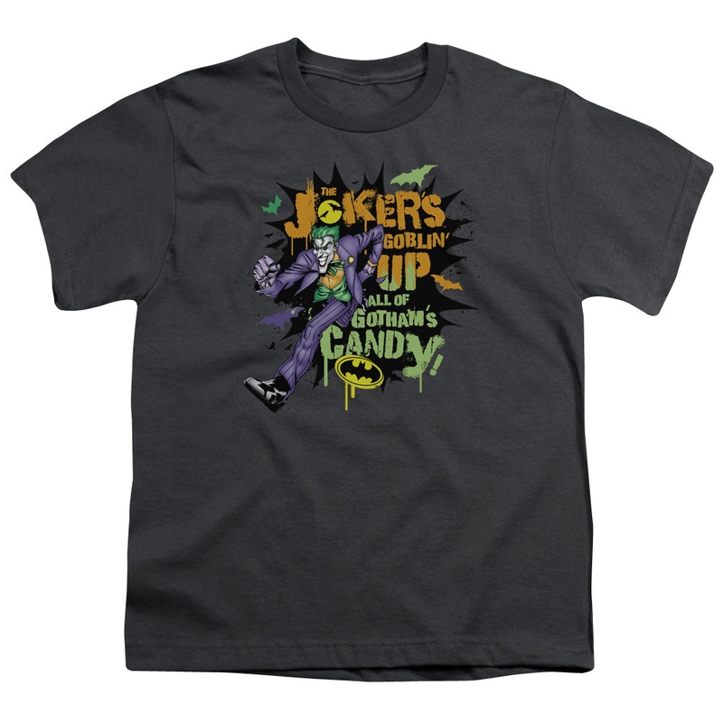 Batman - Goblin Candy - Short Sleeve Youth 18/1 - Charcoal T-shirt