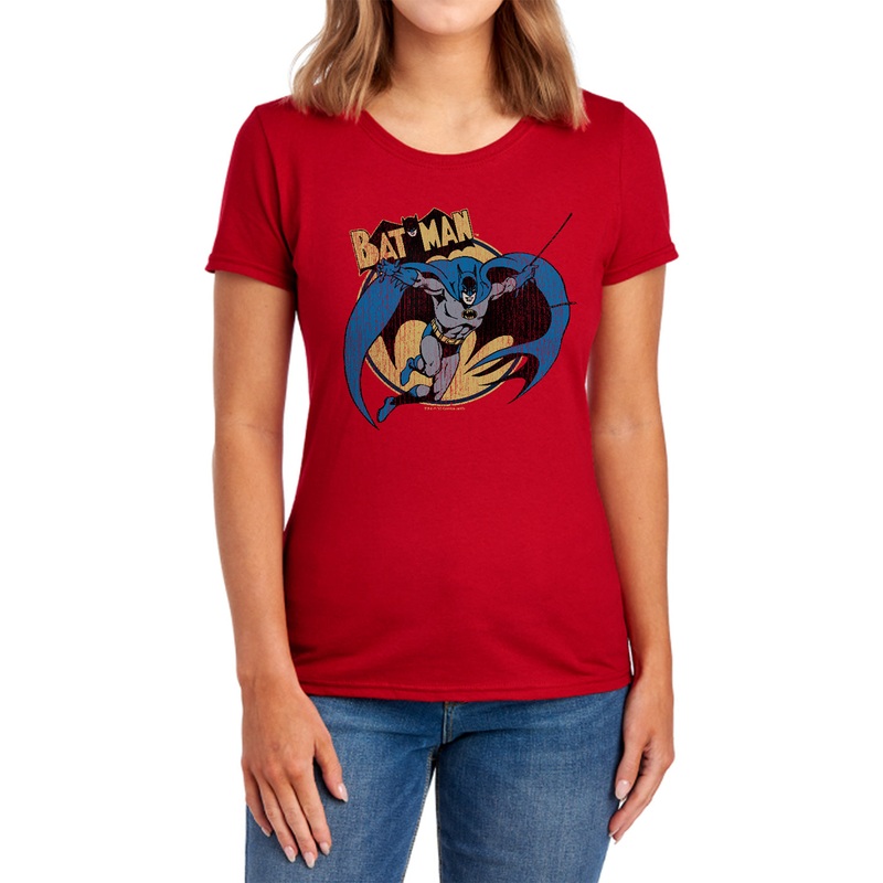 Batman - Through The Night - Short Sleeve Womens Tee - Navy T-shirt