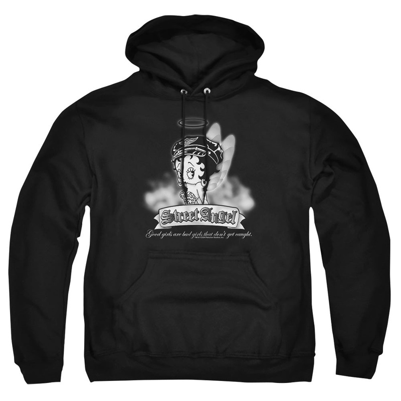 Betty Boop - Street Angel - Adult Pull-over Hoodie - Black