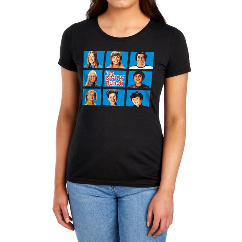 Brady Bunch - Framed - Short Sleeve Womens Tee - Black T-shirt