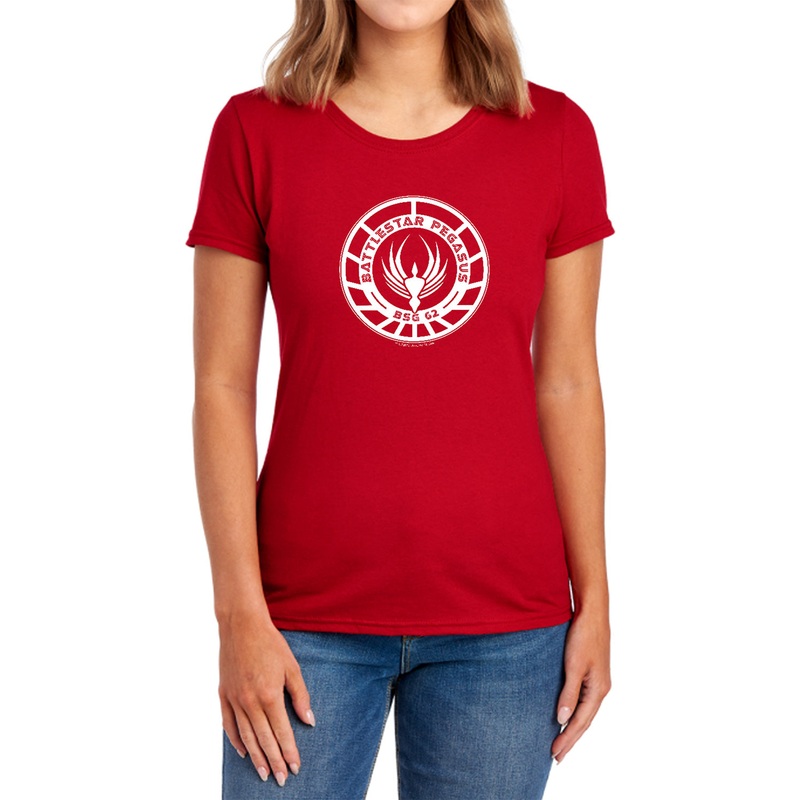 Bsg - Pegasus Badge - Short Sleeve Womens Tee - Navy T-shirt
