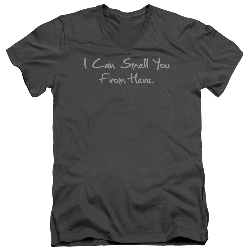 Smell You From Here - Short Sleeve Adult V-neck - Charcoal T-shirt