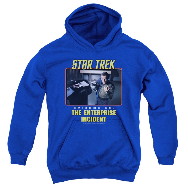 St Original - The Enterprise Incident - Youth Pull-over Hoodie - Royal