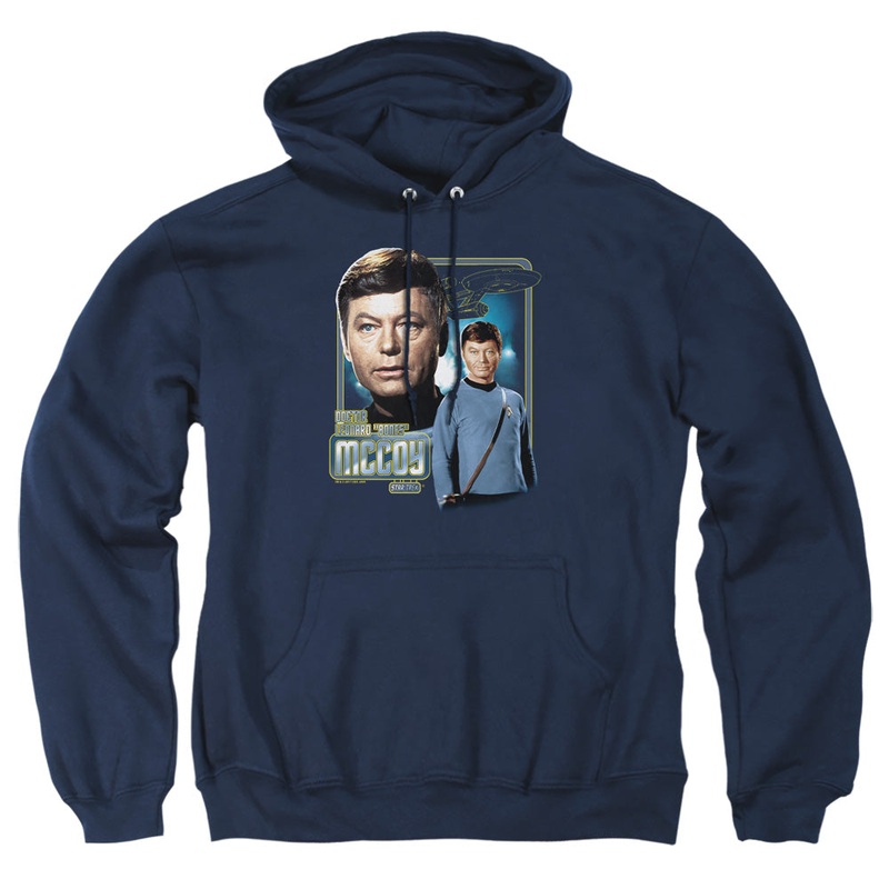 Star Trek - Doctor Mccoy - Adult Pull-over Hoodie - Navy