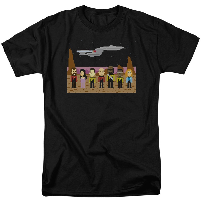 Star Trek - Tng Trexel Crew - Short Sleeve Adult 18/1 - Black T-shirt
