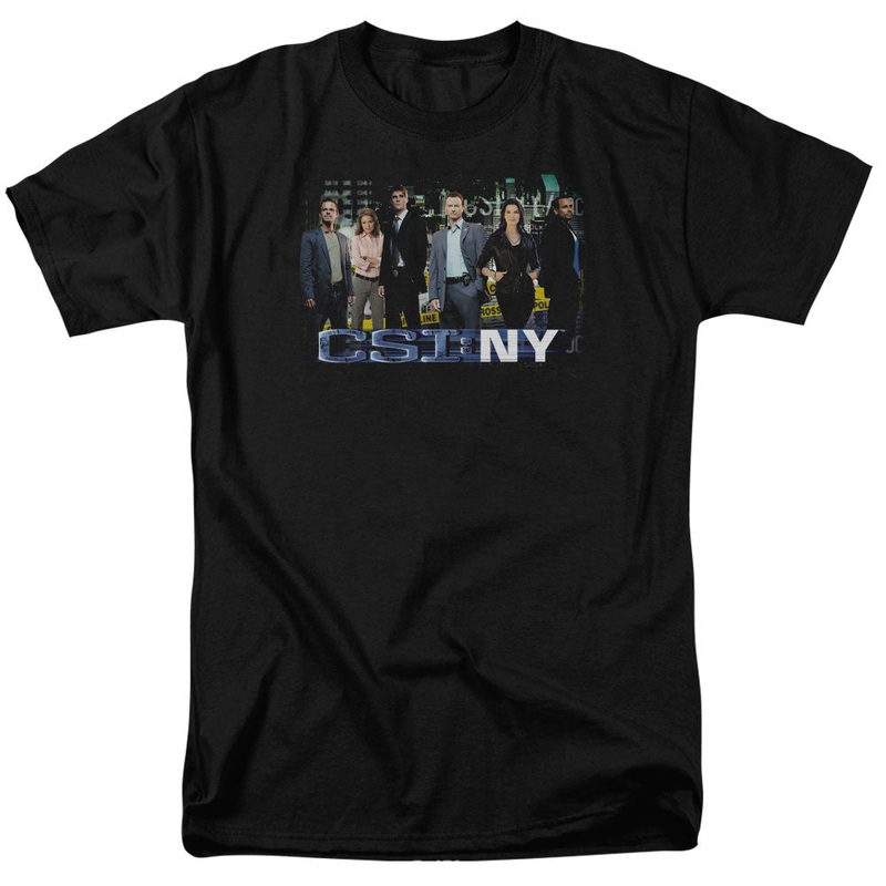 Csi Ny - Cast - Short Sleeve Adult 18/1 - Black T-shirt