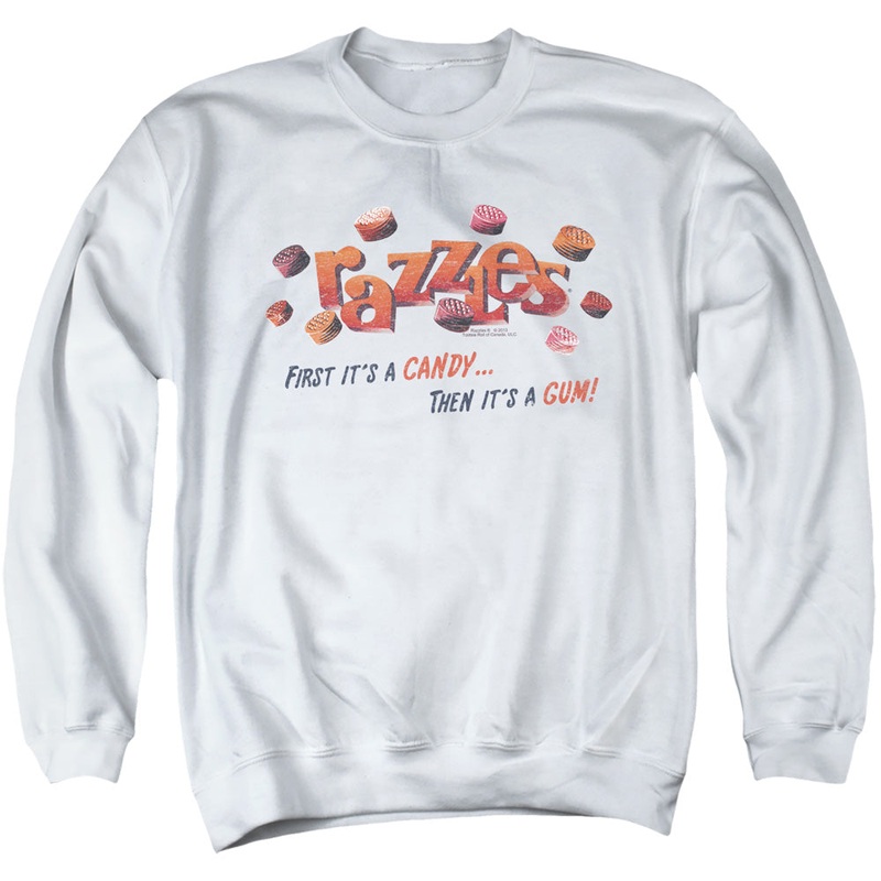 Dubble Bubble - A Gum And A Candy - Adult Crewneck Sweatshirt - White