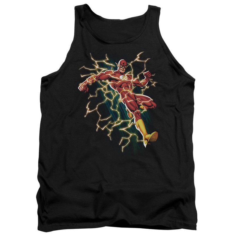 Jla - Electric Death - Adult Tank - Black