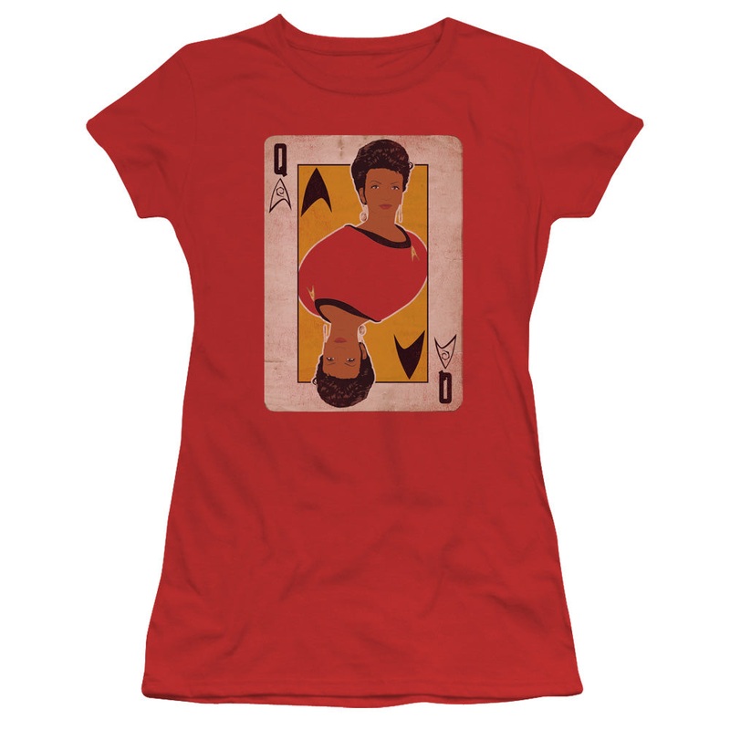 Star Trek - Tos Queen - Short Sleeve Junior Sheer - Red T-shirt