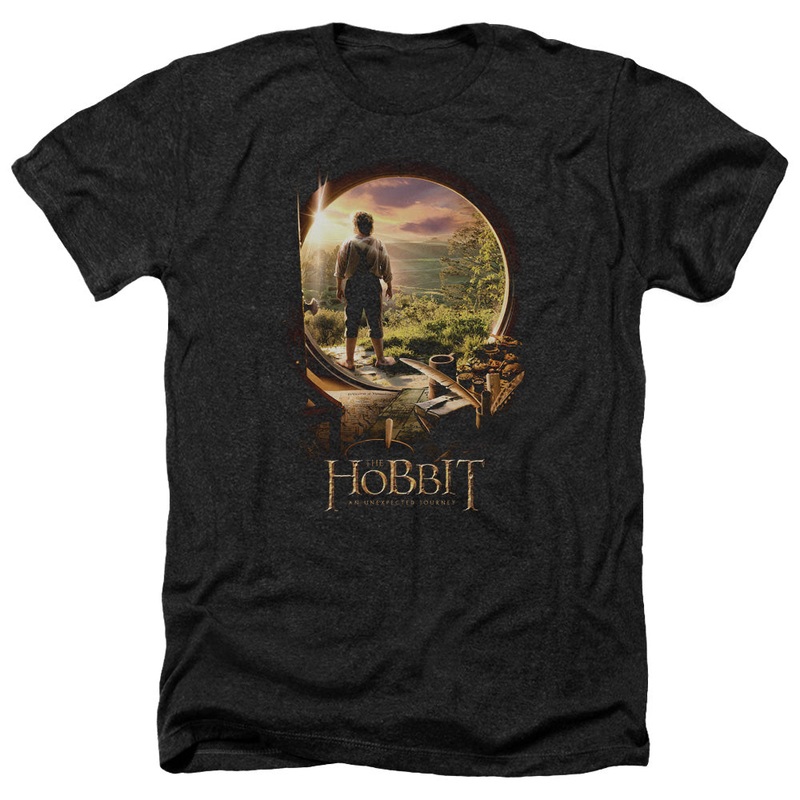 The Hobbit - Hobbit In Door - Adult Heather-black