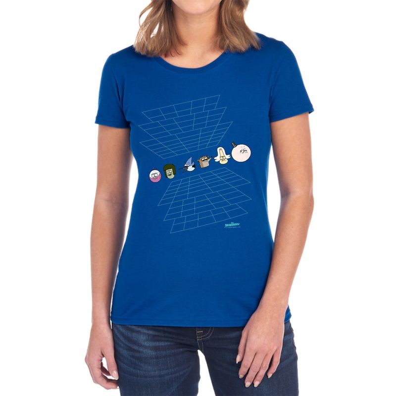 The Regular Show - Regular Grid - Short Sleeve Womens Tee - Black T-shirt