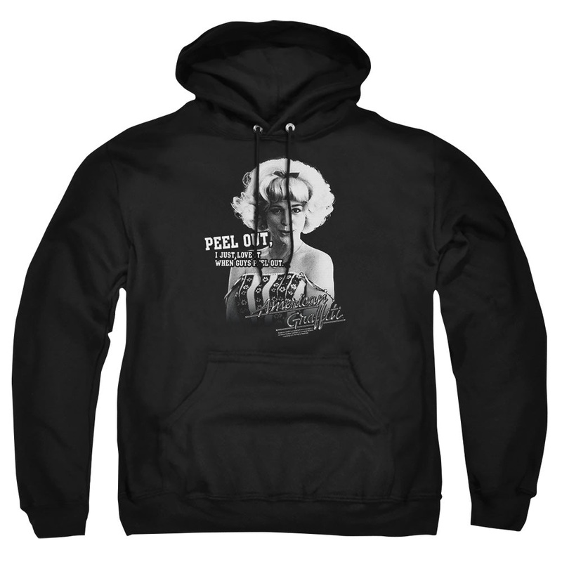 American Graffiti - Peel Out - Adult Pull-over Hoodie - Black