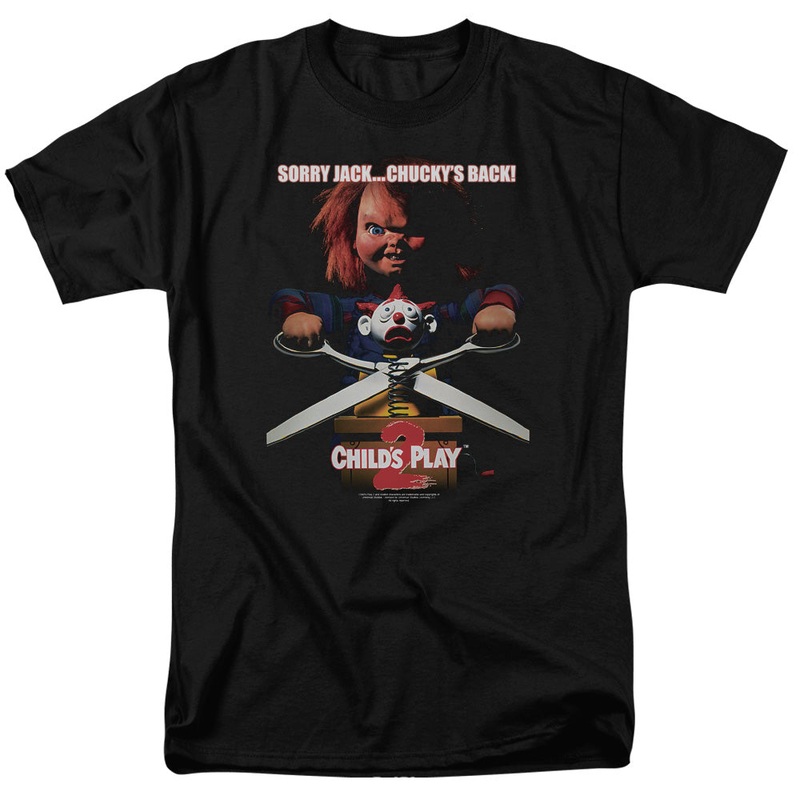 Childs Play 2 - Chuckys Back - Short Sleeve Adult 18/1 - Black T-shirt