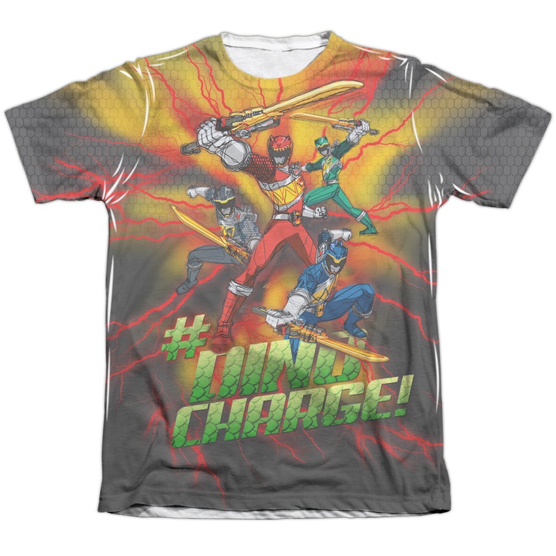 Power Rangers - Hashtag - Adult Poly/cotton Short Sleeve Tee - White T-shirt