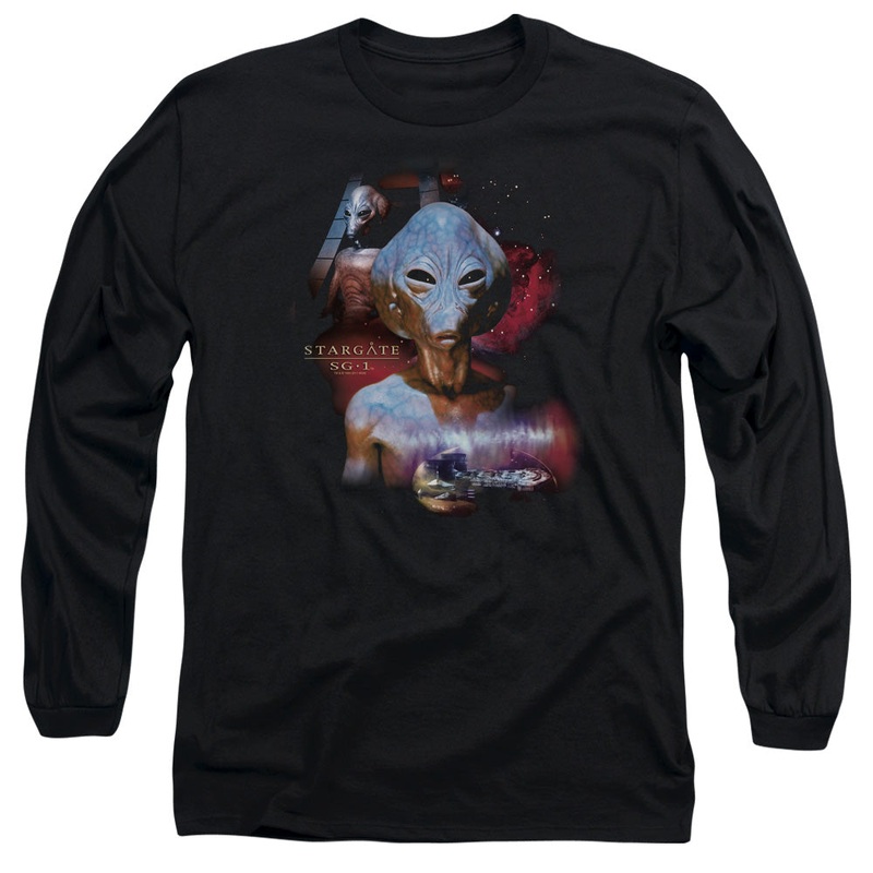 Sg1 - The Asgard - Long Sleeve Adult 18/1 - Black T-shirt