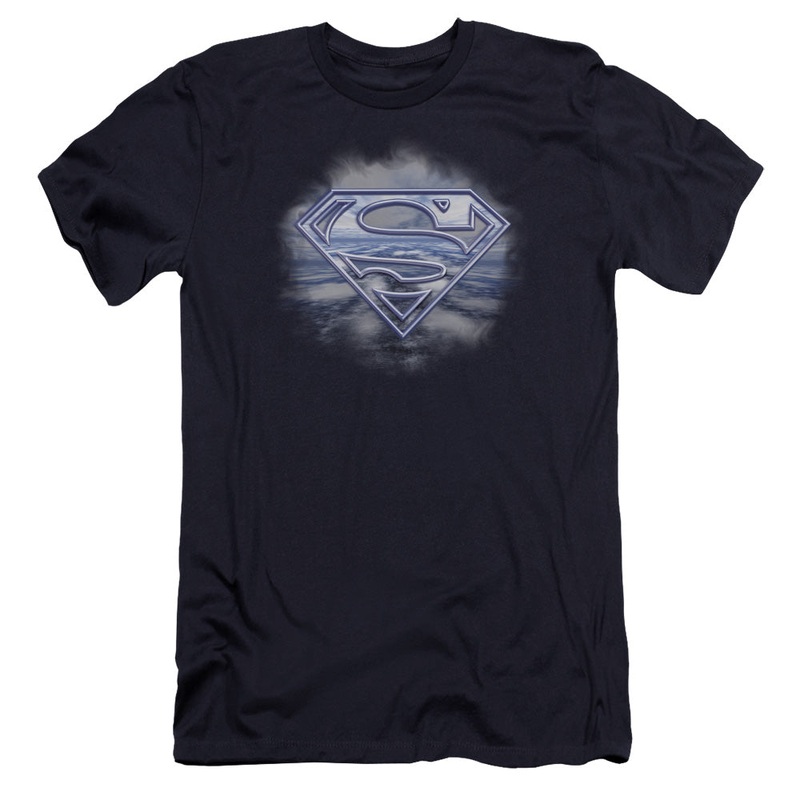 Superman - Freedom Of Flight-premuim Canvas Adult Slim Fit 30/1 - Navy