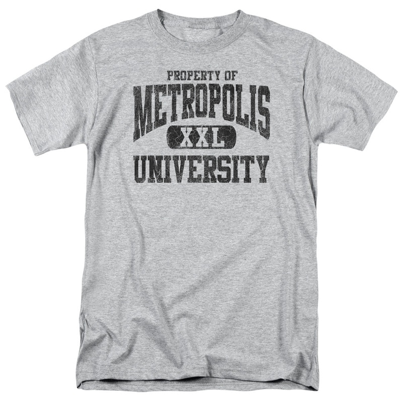 Superman - Property Of Mu - Short Sleeve Adult 18/1 - Athletic Heather T-shirt